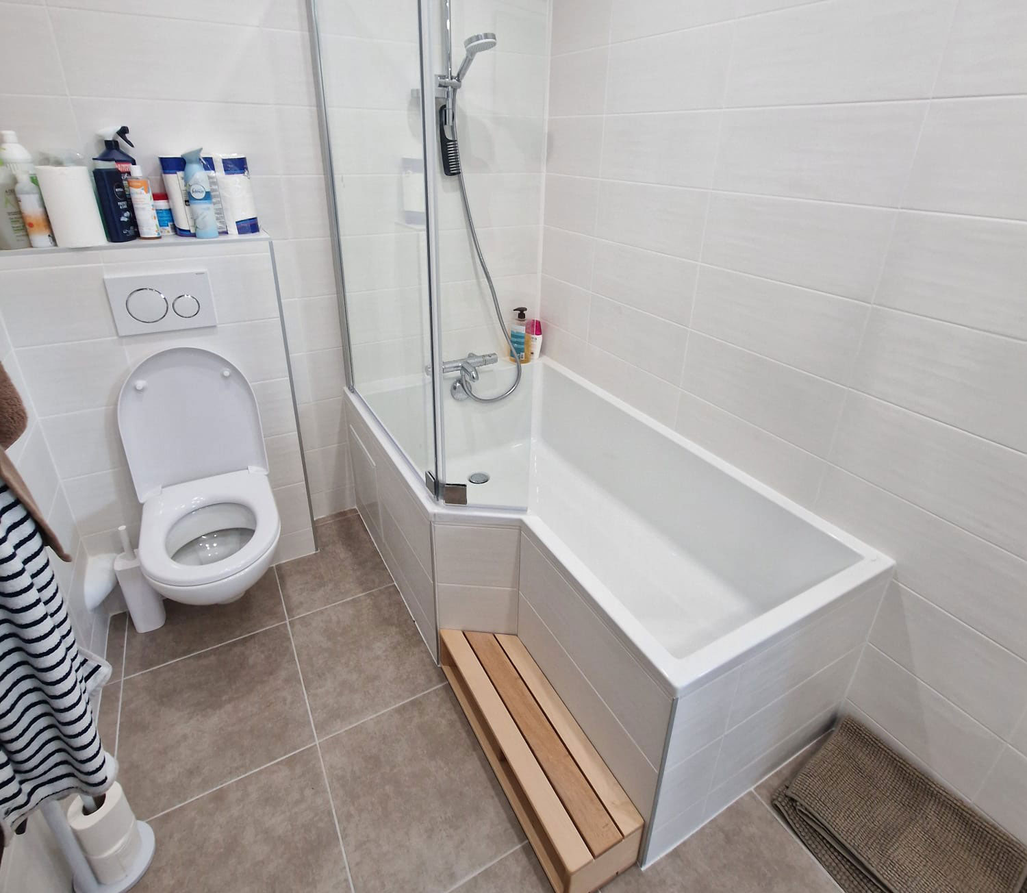 Rénovation salle de bain à Antony - Douche et baignoire